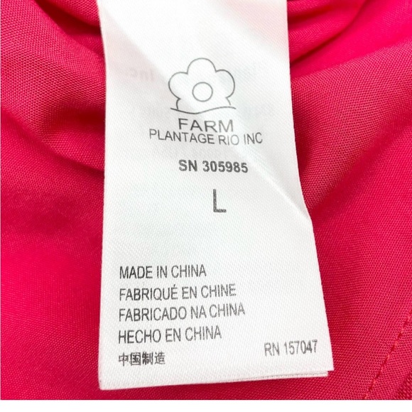 NWT FARM RIO CUTOUT DRESS RED SIZE LARGE - Picture 7 of 11